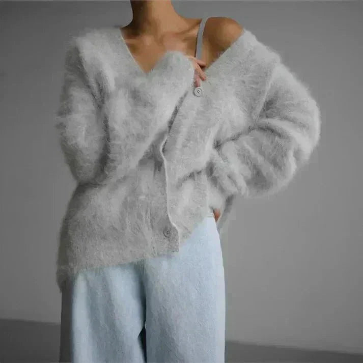 Emily | Cardigan en maille doux et élégant à col en V