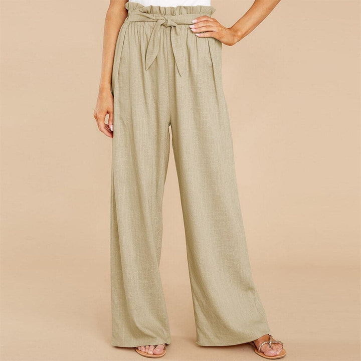 Emma | Pantalon élégant et polyvalent à taille haute et jambes larges