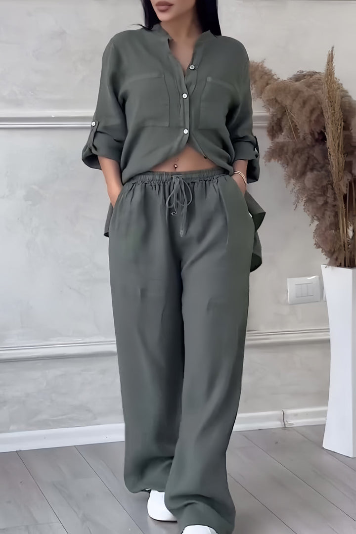 Maya | Elegantes und luftiges zweiteiliges Sommer-Leinen-Set