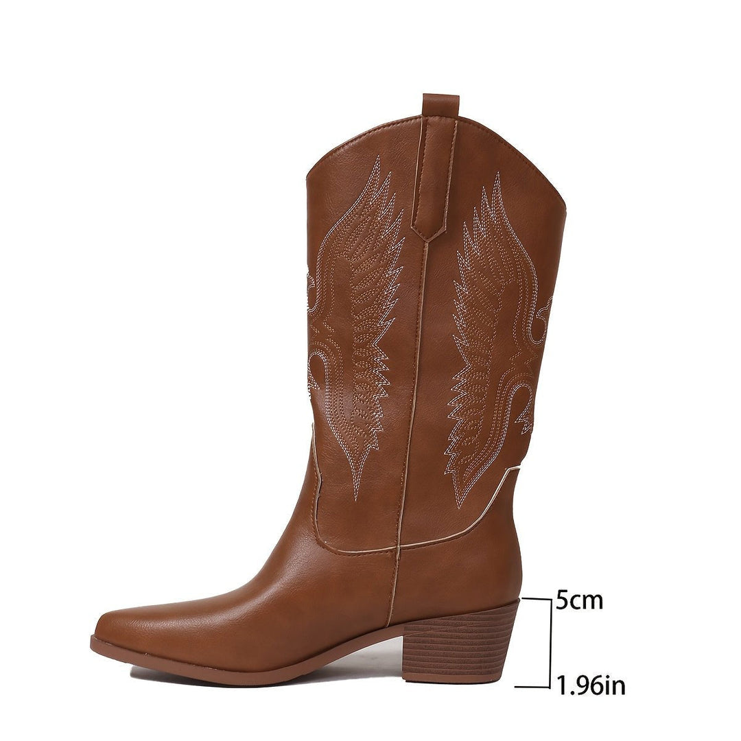 Seraphina | Elegant And Wing-Stitched Western Cowboy Boots