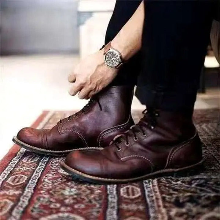 Lukas | Rugged And Supportive Orthopedic Cap-Toe Men Boots