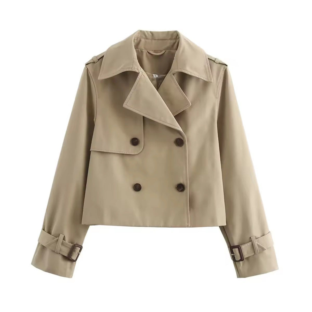 Sophie | Trench-coat croisé court, moderne