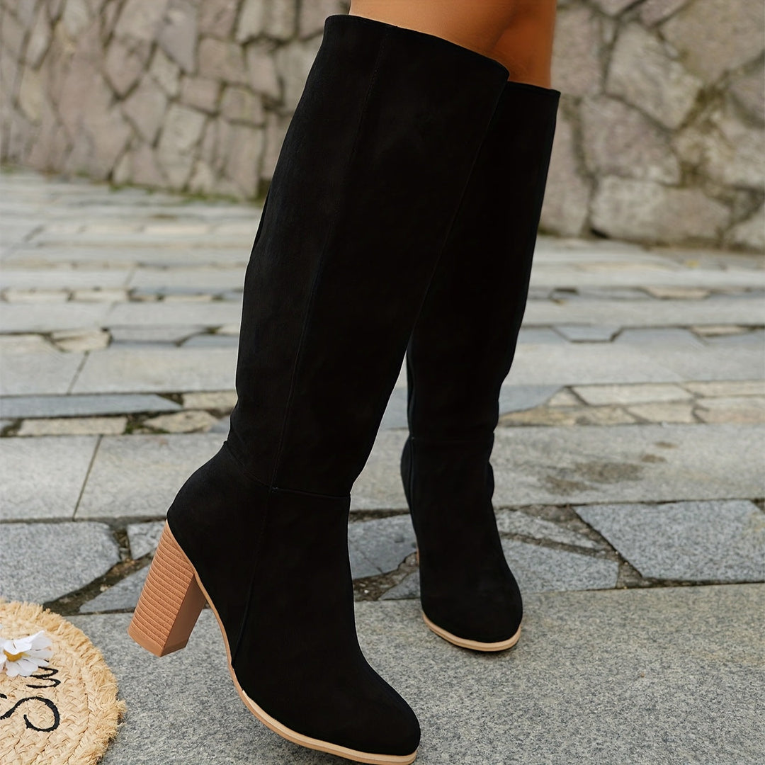 Isabella | Comfortable Wide Calf Western Knee High Cowboy Boots