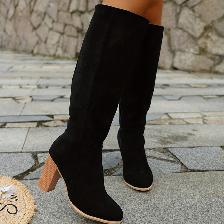 Isabella | Comfortable Wide Calf Western Knee High Cowboy Boots