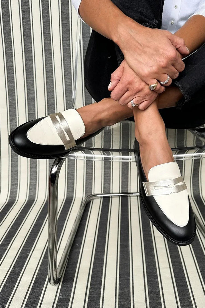 Alessia | Elegant Women's Two-Tone Slip-On Loafers