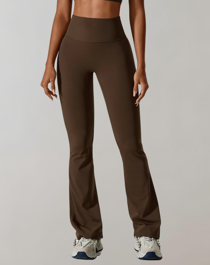 Olivia | Sportliche und elegante Yogahose mit hohem Bund und weitem Bein
