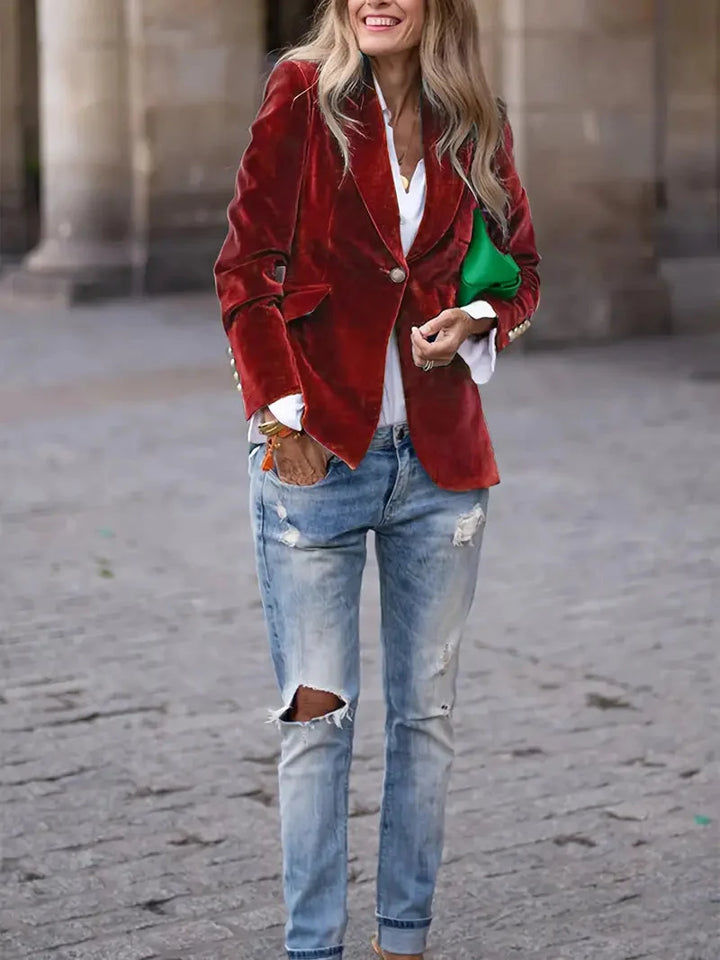 Sophia | Comfortable And Luxurious Women's Velvet Blazer