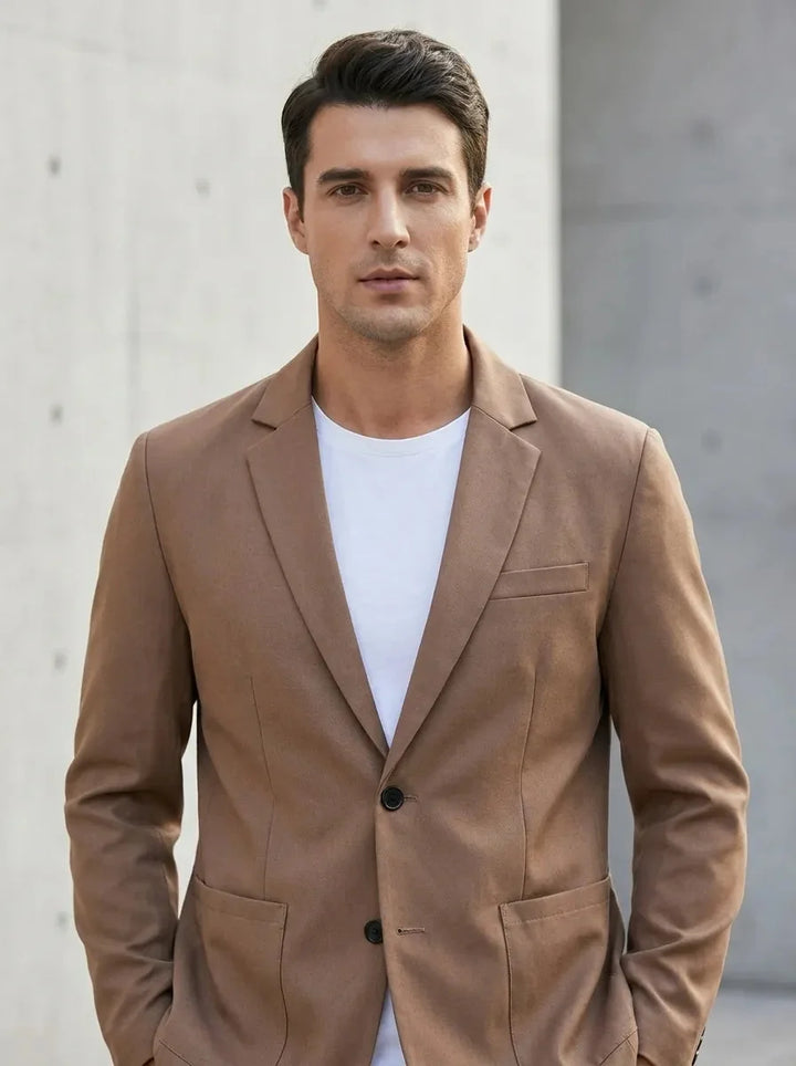 Maximilian | Refined And Comfortable Two Button Blazer
