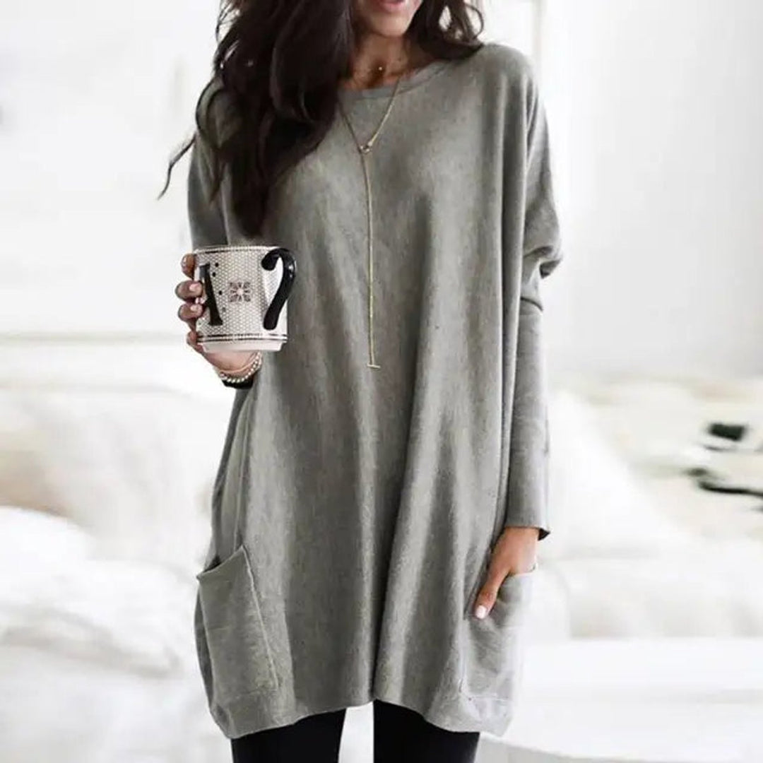 Mila | Relaxed And Stylish Oversized Pocket Tunic Sweater