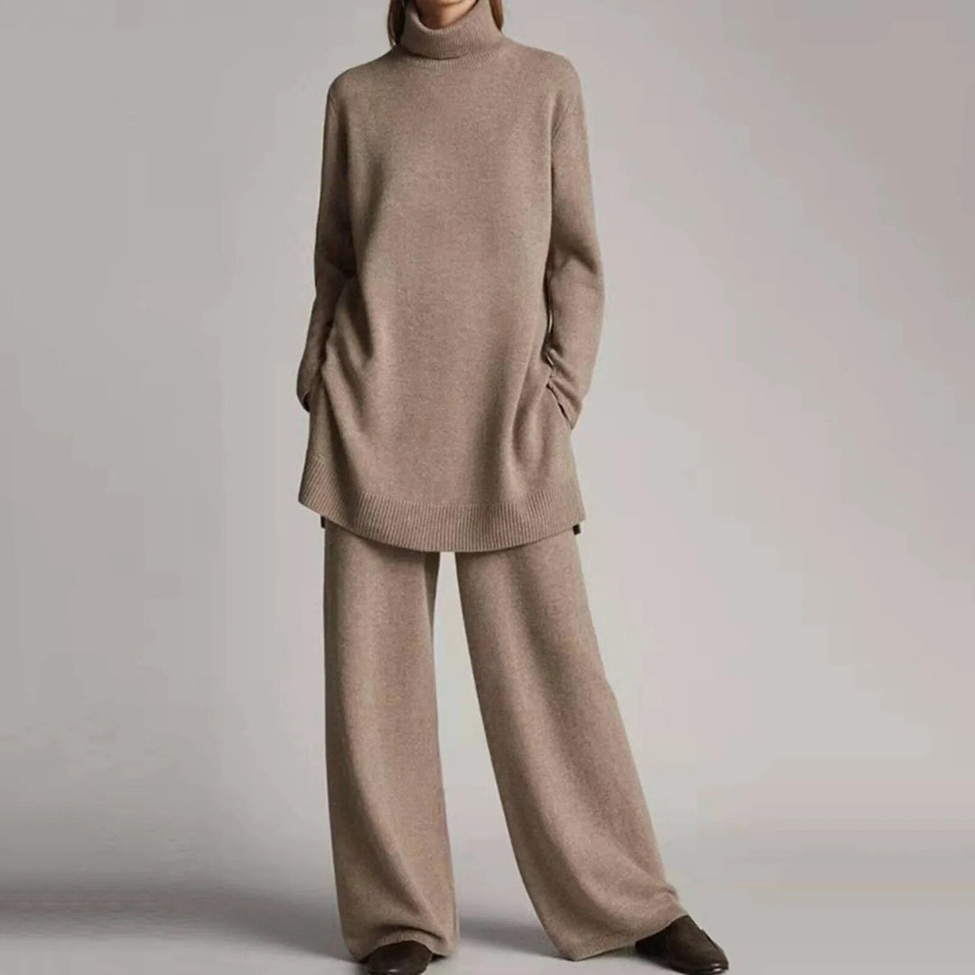 Eleanor | Ensemble deux pièces douillet et confortable en maille à col roulé