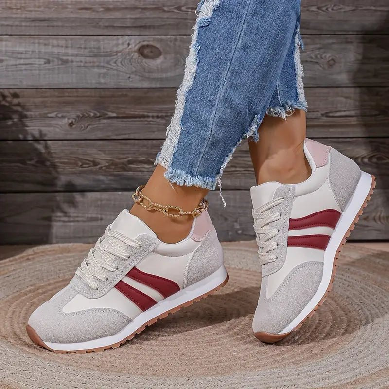 Nadine | Baskets orthopédiques confortables à lacets bicolores