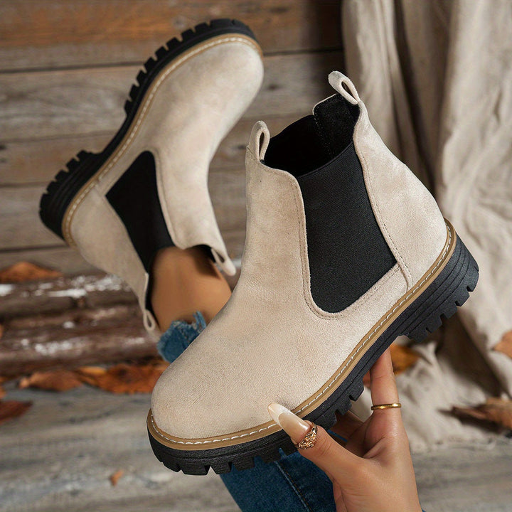Olivia | Classic Chelsea Platform Ankle Boots