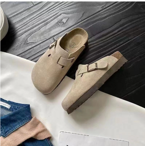 Eliana | Mules douces et confortables en daim à enfiler pour femme