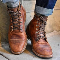 Lukas | Rugged And Supportive Orthopedic Cap-Toe Men Boots