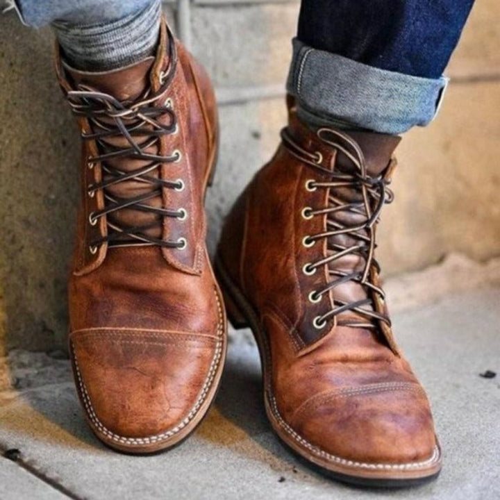Lukas | Rugged And Supportive Orthopedic Cap-Toe Men Boots