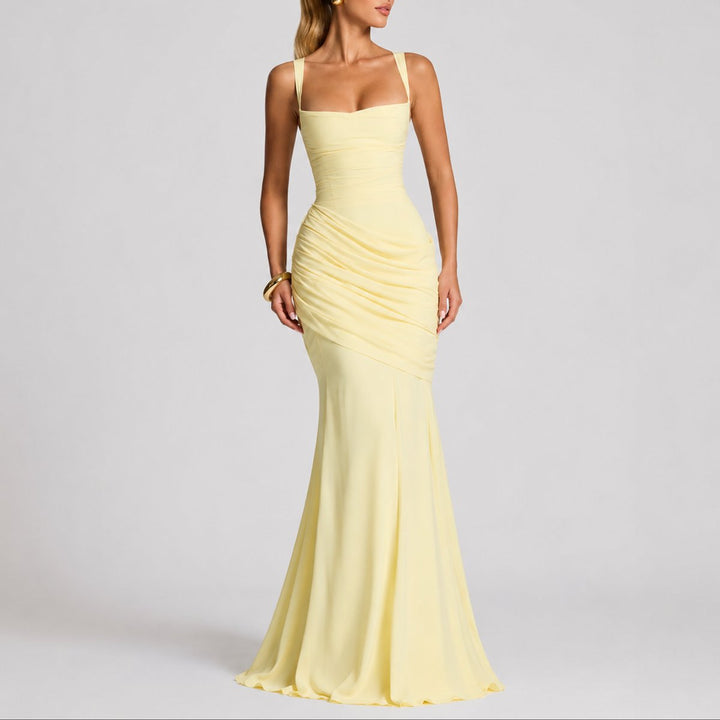 Elise | Sophisticated And Flattering Fall Wedding Maxi Dress