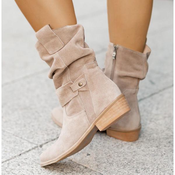 Chloe | Slouch Ankle Boots With Fold-Over Cuff