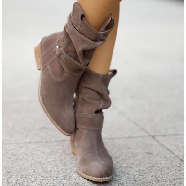 Chloe | Slouch Ankle Boots With Fold-Over Cuff