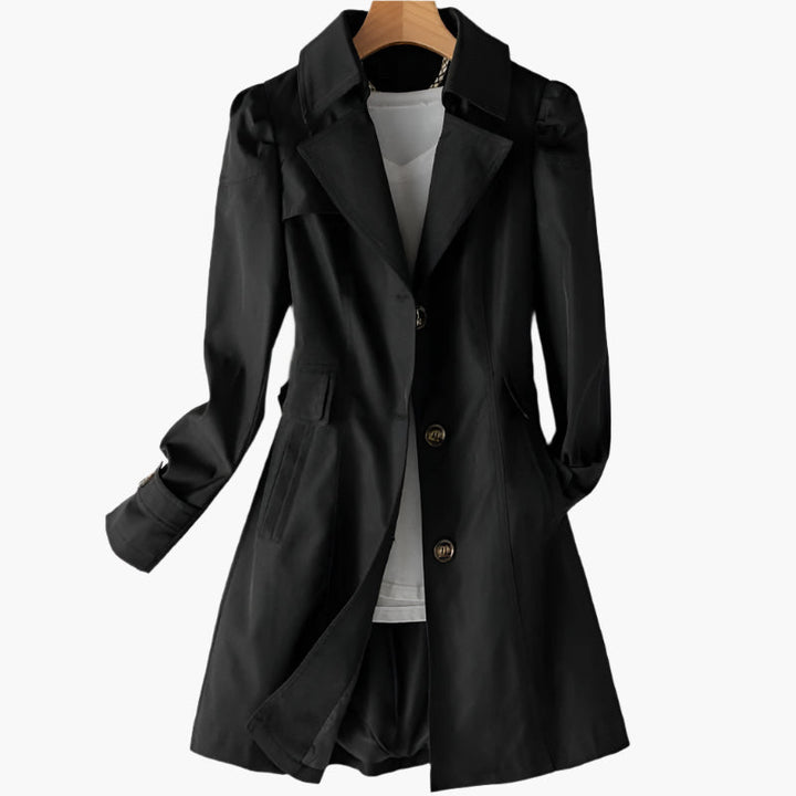 Elena | Zeitloser und vielseitiger langer Trenchcoat