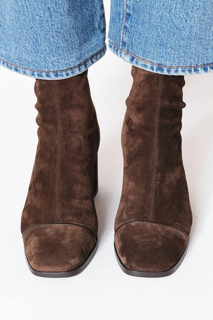 Willow | Classic Block-Heel Suede Ankle Boots