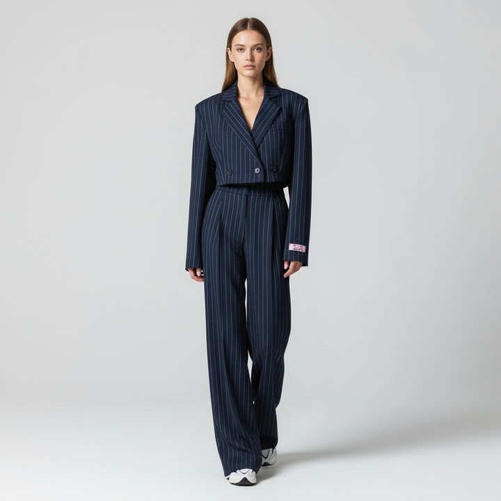 Nova | Elegant And Stylish Women's Striped Blazer Set