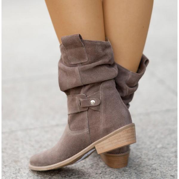 Chloe | Slouch Ankle Boots With Fold-Over Cuff