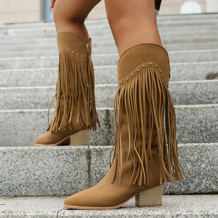 Grace | Bottes de cowboy western chic à franges