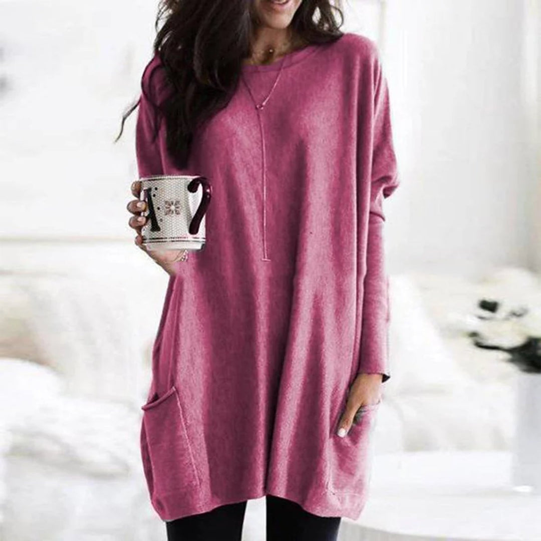 Mila | Relaxed And Stylish Oversized Pocket Tunic Sweater