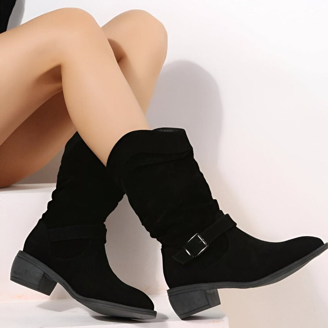 Jasmine | Stylish And Comfortable Faux Suede Knee High Boots