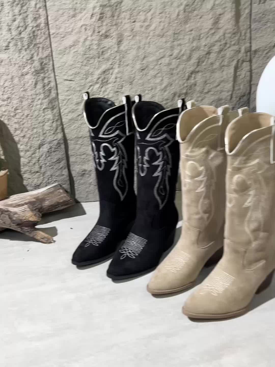 Mila | Stylish And Comfortable Embroidered Western Cowboy Boots