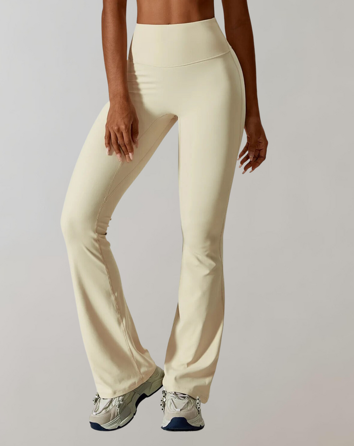Olivia | Sportliche und elegante Yogahose mit hohem Bund und weitem Bein