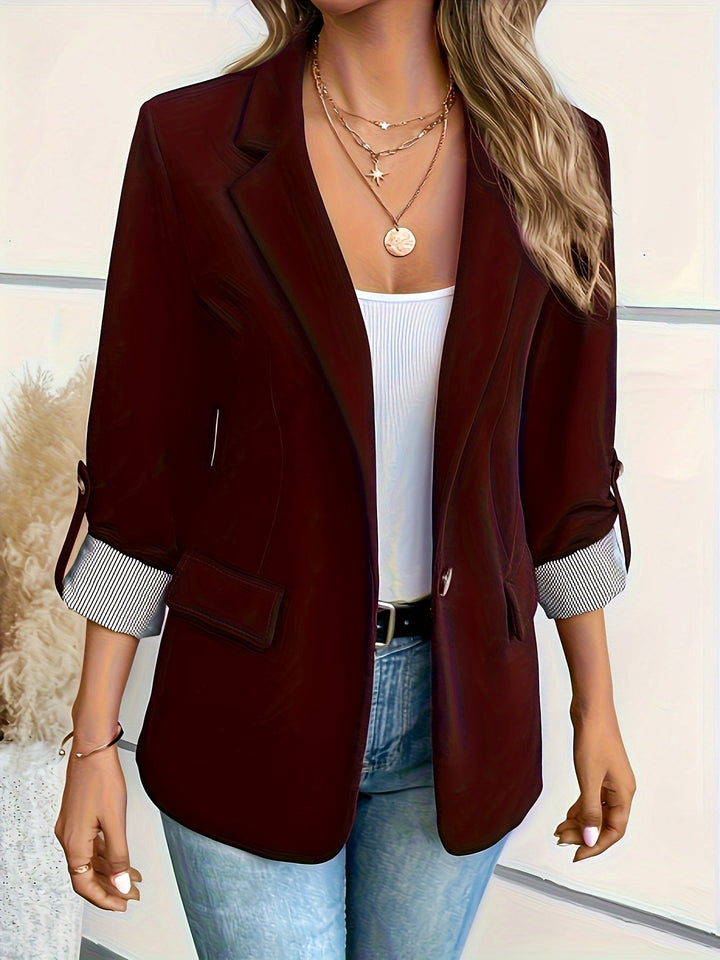Alice | Casual And Comfortable Roll-Up Sleeve Blazer