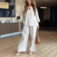 Elizabeth | Ensemble élégant et confortable composé d’une tunique et d’un pantalon large