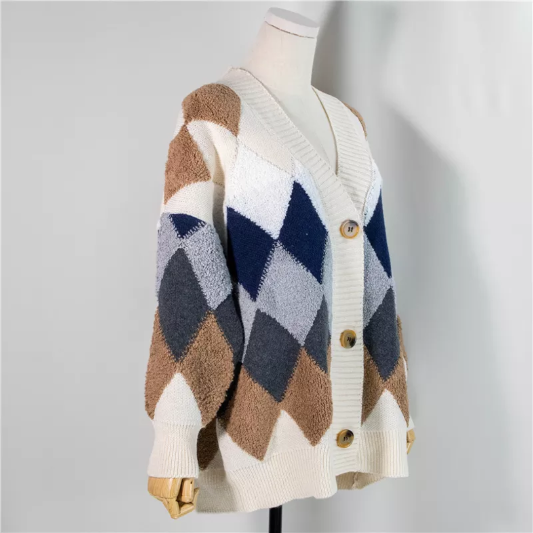 Sofia | Weicher und eleganter Oversize-Strickcardigan mit Knöpfen