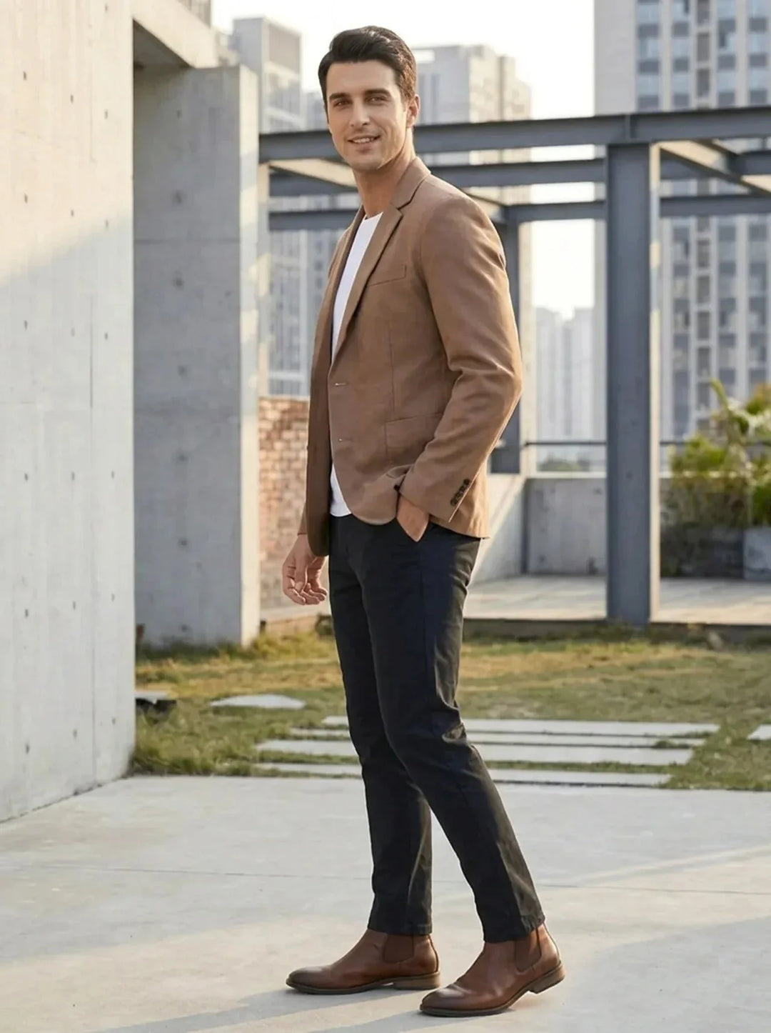 Maximilian | Refined And Comfortable Two Button Blazer