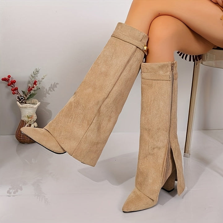 Lucy | Elegant and Refined Suede-Look Knee High Boots