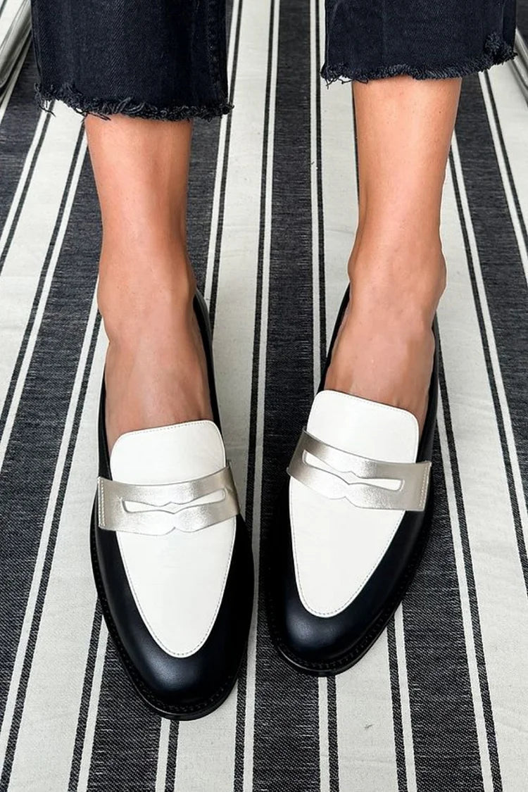Alessia | Elegant Women's Two-Tone Slip-On Loafers