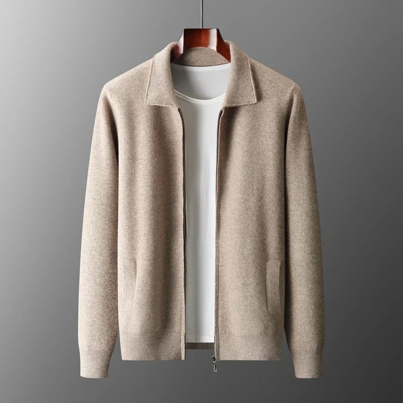 Victor | Cardigan en maille moderne et confortable à fermeture éclair intégrale