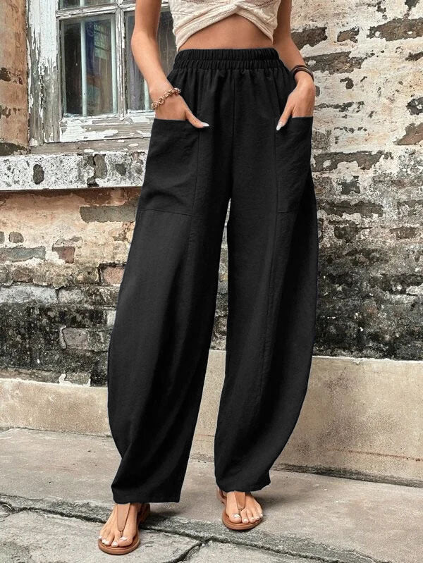 Nora | Pantalon palazzo décontracté et fluide à jambes larges