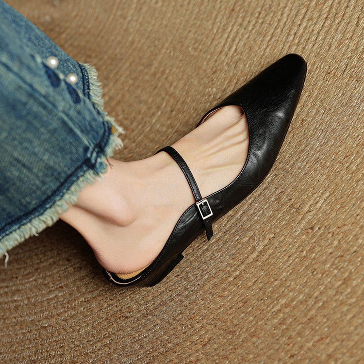 Valentina | Mules raffinées et sophistiquées en cuir à bout pointu