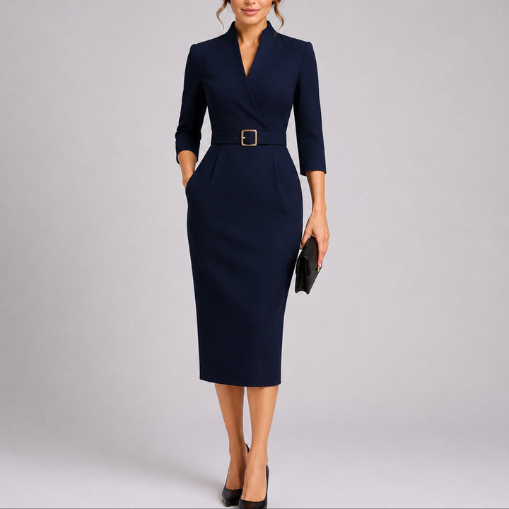 Julia | Chic And Trendy Fall Wedding Bodycon Midi Dress
