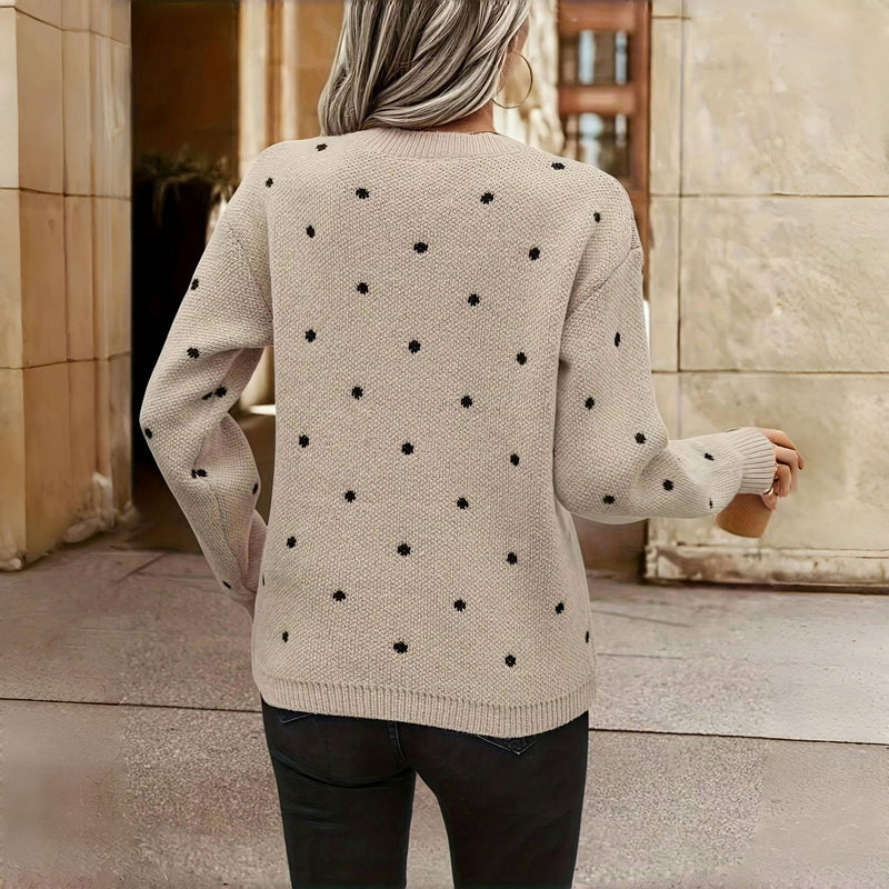 Nova | Elegant And Textured Dotted Knit Sweater