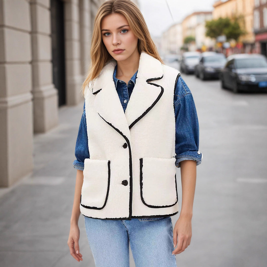 Emma | Gilet sans manches élégant et douillet en bouclé