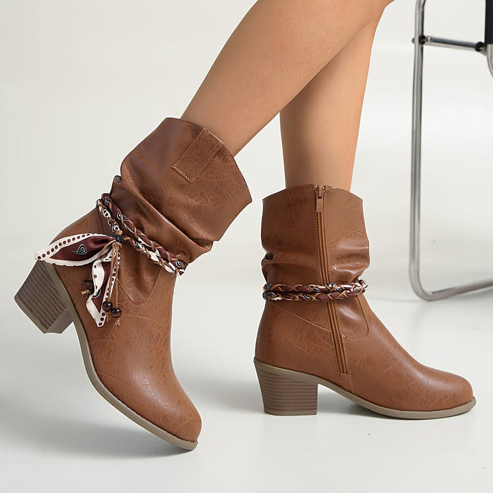 Sophia | Elegant And Stylish Slouch Ankle Boots