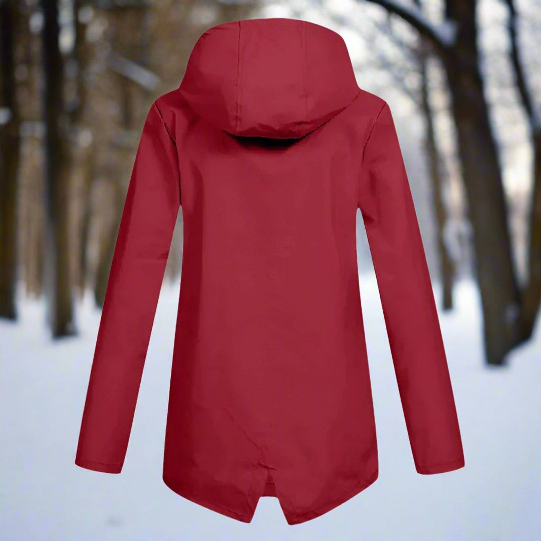 Nora | Leichte und stilvolle wasserdichte Regenjacke mit Kapuze