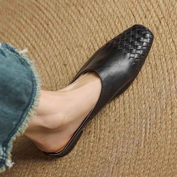 Grace | Mule eleganti e senza tempo in vera pelle intrecciata