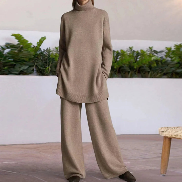 Eleanor | Ensemble deux pièces douillet et confortable en maille à col roulé