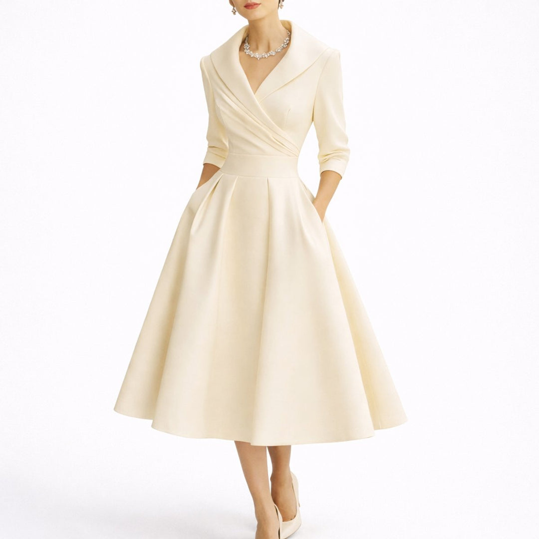 Madison | Elegant And Versatile Fall Wedding A-Line Midi Dress
