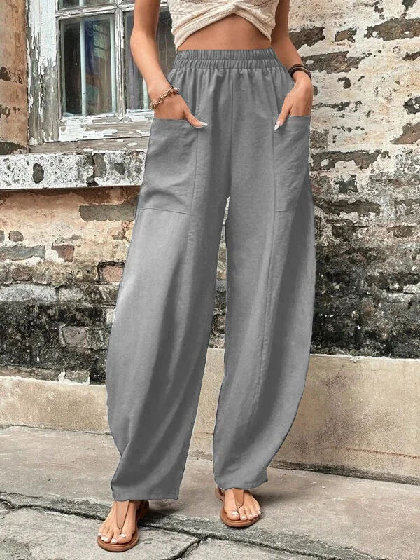Nora | Pantalon palazzo décontracté et fluide à jambes larges