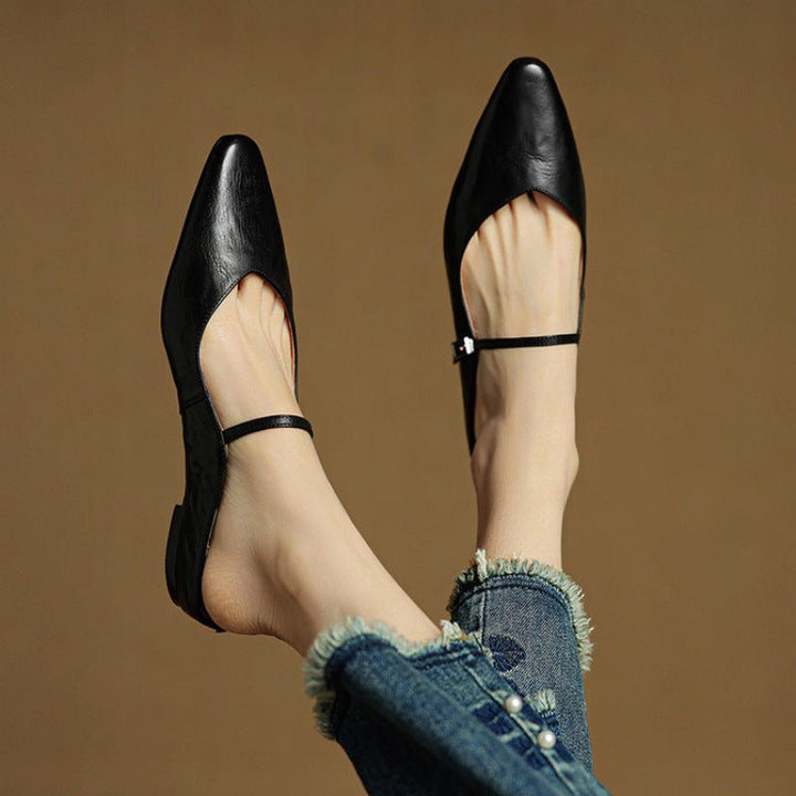 Valentina | Mules raffinées et sophistiquées en cuir à bout pointu